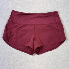 Lululemon Speed Up Shorts Red Swift Ultra Run Yoga 2.5″ Inseam Womens Size 8