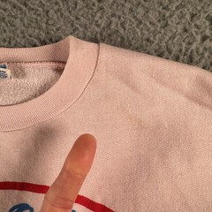 Vintage Mickey Mouse Disney Sweatshirt Crewneck OS Pink Made In Usa Cartoon 80s