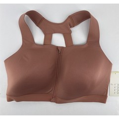 All in Motion Women High Support Front Zip Sports Bra Clay Pink 44D PR430M NEW
