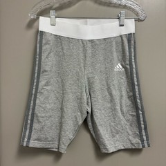 NWT Adidas Women’s Biker Shorts Must Haves 3-Stripe Short Tights Grey Medium