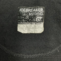 Icebreaker Merino GT Hooded Jacket Womens XS Full Zip Thumbhole Black Base Layer