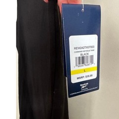 NWT Reebok Black Mesh Back Athletic Tank Top Women Size Workout Activewear