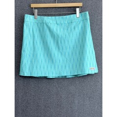 RipSkirt Hawaii Womens Skirt Large Teal Dotted Stripe Wrap Quick Dry Performance