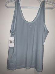 NIKE YOGA TRAINING BLUE BREATHABLE KNIT LOOSE FIT TANK TOP PLUS SIZE 1X NWT $50