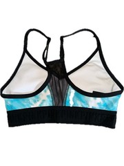PINK Ultimate XS Tie Dye Sports Bra Blue/White/Black Racerback Wireless Low