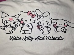 Women’s Large Cream Hello Kitty & Friends Embroidered Sweatshirt – New