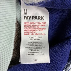 Ivy Park Sleeveless Backless Hoodie Tank Top Womens Size Medium White & Blue