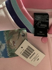 NWT S Juniors Spirited Away Varsity Pink Jacket Soot Sprites Studio Ghibli Anime