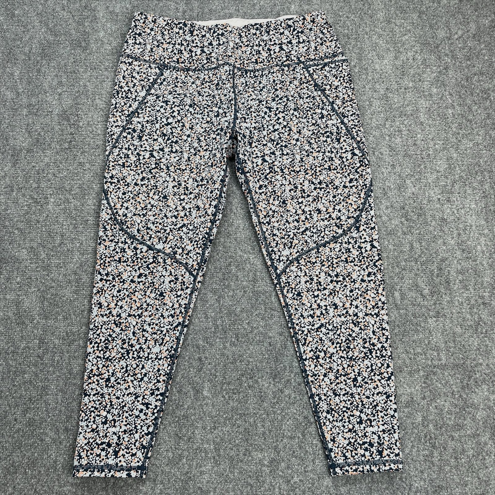 Sweaty Betty The Power Pocket 7/8 Leggings Womens XL Hexagon Blue Orange Dot