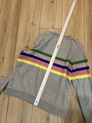 Boden Womens Hannah Crewneck Sweatshirt Grey Spring Stripes Small S 100% Cotton