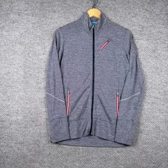 Icebreaker Merino GT Sweater Womens Medium M Grey Full Zip Wool Gorpcore
