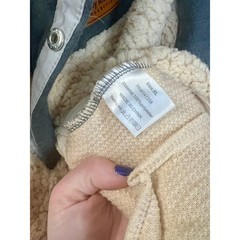Simply Southern Cozy Quilted Sherpa Pullover Gray Cream Snap Neck Fleece XL