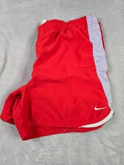 Nike Red White Running Shorts Womens Size Small 4-6 Workout Gym Athletic Retro
