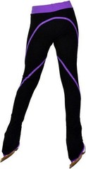 ChloeNoel P76 Heavy Poly Spandex Pipings Swirl Skate Figure Skating Pants