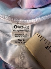 DONA JO Pull On Skirt Skort Tie-Dye Pink Blue White Pockets UPF 50+ Size 1 (S)