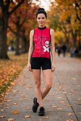 💕💓Betty Designs Women’s Triathlon TOP Bright Floral/Black/Pink, Size M EUC💕💓