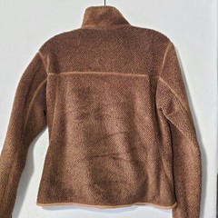 Patagonia Sweatshirt Women’s Medium 1/4 Snap Zip Brown Long Sleeve Fuzy