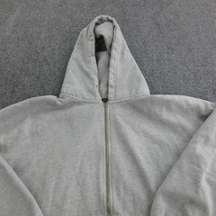 Brandy Melville Hoodie Womens One Size Gray Full Zip Fleece Sweatshirt Pockets