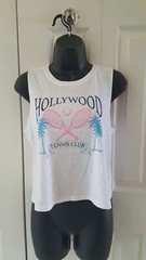 Miken Flow Women’s Hollywood Tennis Club White tank