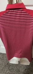 Nike Golf Polo Womens M MULT. (Red Pink &Blue&White Striped) Dri-Fit SS SLEEVE