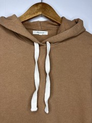 Madewell Women’s Size S Brown Cotton Blend Hooded Pullover Sweatshirt Cropped