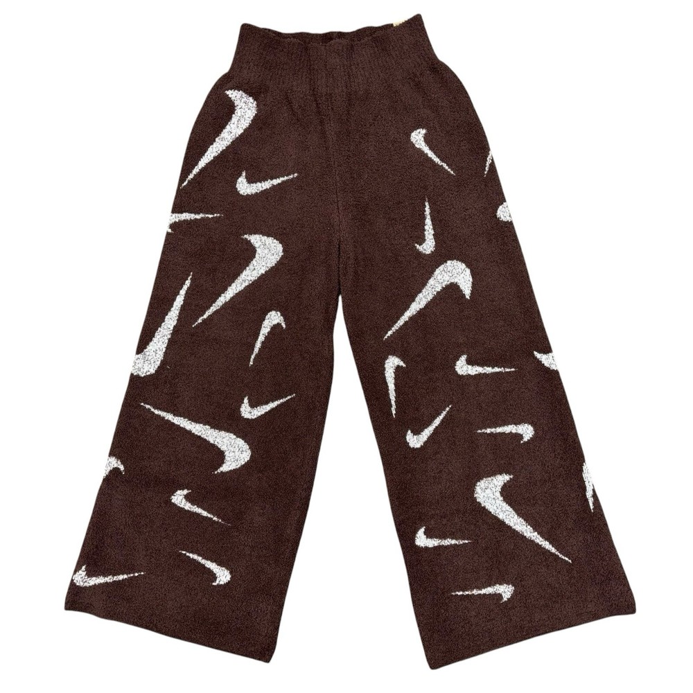 Nike Phoenix Cozy Boucle Knit Hi-Waist Wide-Leg Pants, Size Large NWT FD4288-227