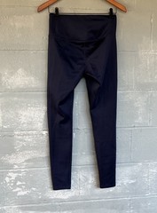 Layer 8 Women’s Medium Navy Blue Splash Print High Rise Athletic Leggings Artsy