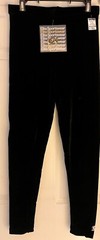 GK SKATE DANCE LADIES MEDIUM BLACK SMOOTH VELVET ANKLE LENGTH LEGGINGS Sz M NWT!