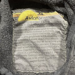 Aviator Nation Ninja Hoodie Sweater Women XS Gray Oversized Funnel Neck USA Made