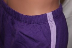 FREEDOM FIT ZONE 100% COTTON ELASTIC WAIST CAPRIS PURPLE/LILAC WOMENS ALL SIZES
