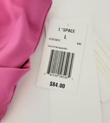 L*Space Active Size Large Twist of Fate Top Sports Bra Pink NWT $84