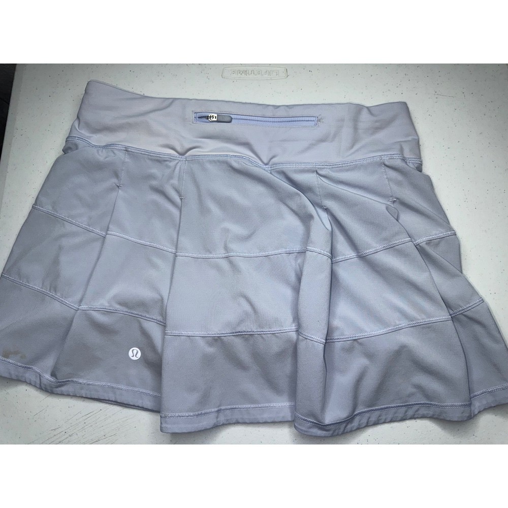 Lululemon Pace Setter Athletic Skirt Lavender Blue Pleated Tennis Running Skort