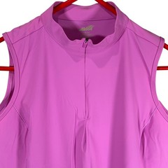 Avia Womens XXL Purple Tricot Quarter Zip Tank Top UV Protection New