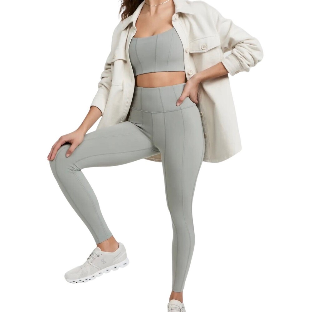 L*Space Womens Size XS Sage Green Chase High Waisted Active Leggings
