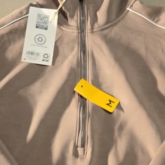 Member’s Mark Women’s Sandwash Half Zip Mock Neck Moisture Wicking Taupe M