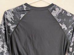 Free Country Women’s Small 4/6 Black Camo Stretch 1/2 Zip Sun Block Shirt UPF 50