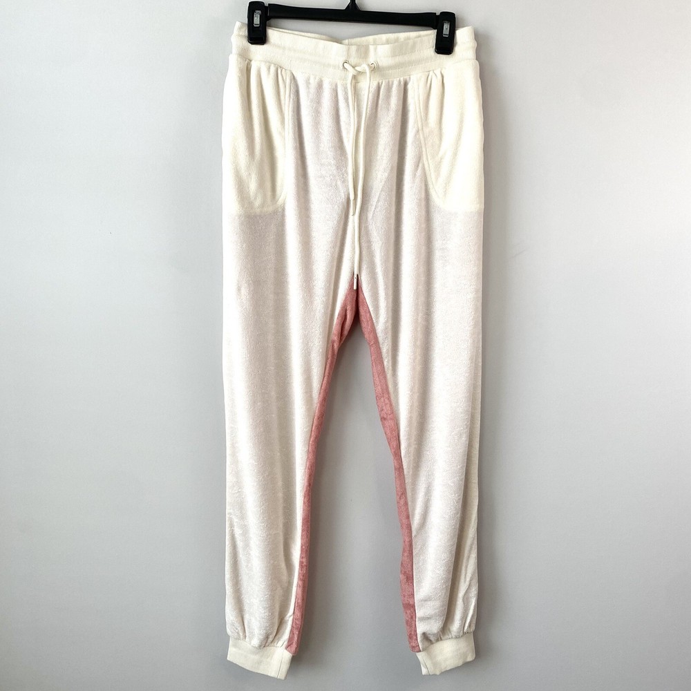 L*Space Back At It Pant Terry Joggers Primrose Cream M