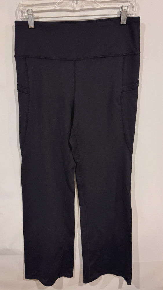 G Gradual Bootcut Yoga Pants 30″ Size L Black 2 Pockets Tummy Control Stretch