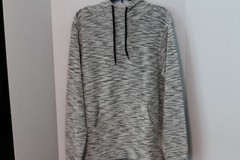 Hollywood Heather Womens Black and White Long Sleeve Drawstring Hoodie Size M