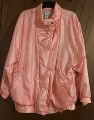 Lavon by Cheerful Corp M Pink Track Suit Jogging Jacket Half Zip/ Full Snap