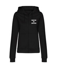 Personalised Printed AWDis Women’s College Full Zip Up Zoodie Custom Text/Logo