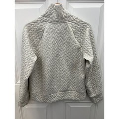 RBX Live Life Active Gray Quilted Funnel Neck Pullover Sweatshirt Womens Medium