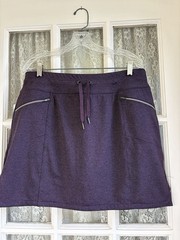 Tangerine Size XL Plum Active Womens Zipper Pocket Drawstring Skort Ex Cond