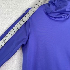 Under Armour Womens Purple ColdGear Running Top Funnel Neck Thumbholes Small