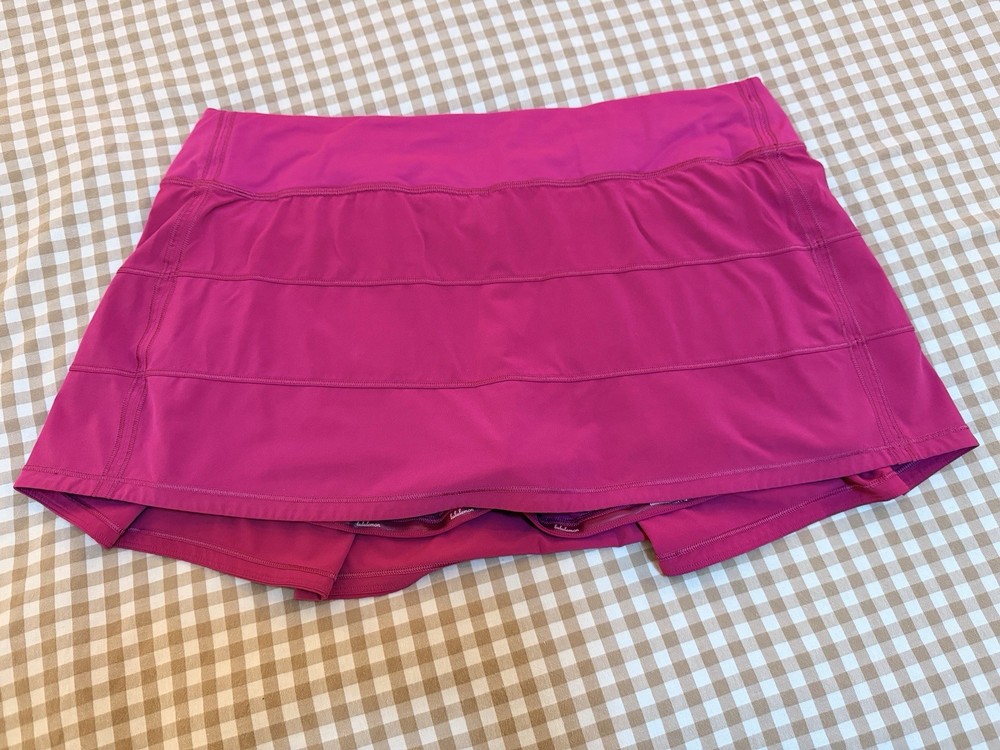 12 Lululemon Women’s Pace Rival Skirt Skort Ripened Raspberry Regular Length