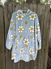 Women’s Smiley Face Snuggie Hoodie By Throwzy One Size