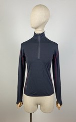 ICEBREAKER Women’s GT 200 Blue Merino Wool 1/4 Zip Long Sleeve Top Size M