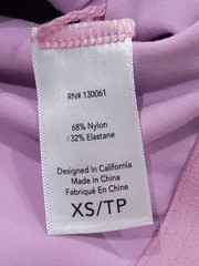 L*Space Active Sia Ribbed Colorblock Crop Top XS Lilac Camel Purple Short Sleeve
