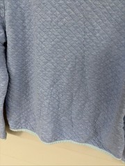 Vineyard Vines Sweatshirt Womens S Blue Pullover Mock Neck Quilted Raglan
