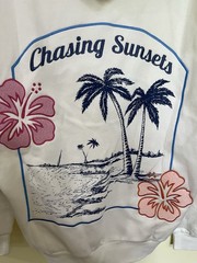 NEW Altar’d State White Chasing Sunsets Embroidered Hoodie Size Small NWT